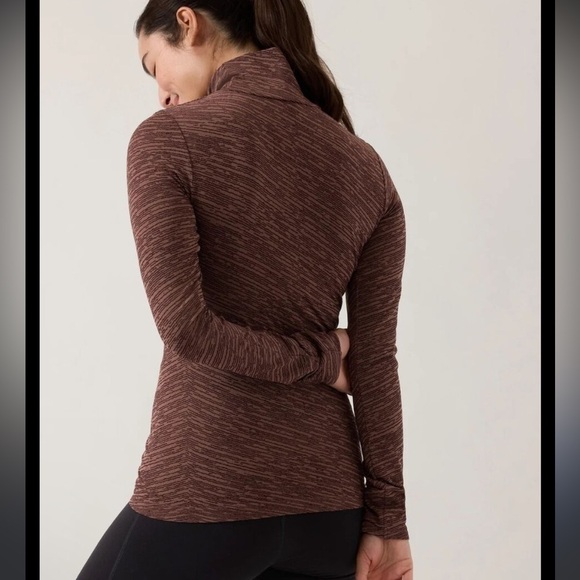 ATHLETA Flurry Seamless Turtleneck Wren Rustic Beige Size XS - Picture 4 of 14